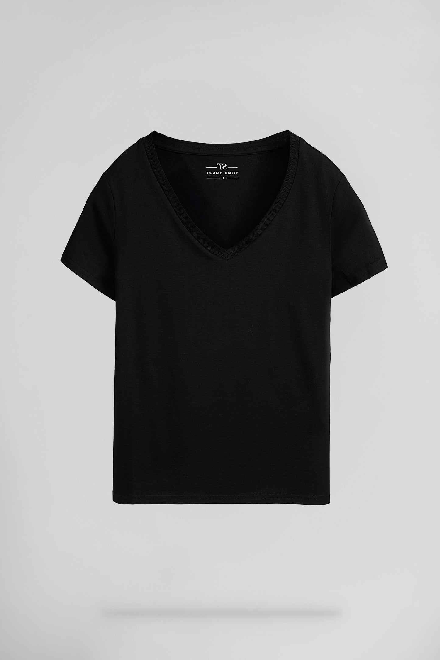 T-shirt col V T-MIA MC NOIR