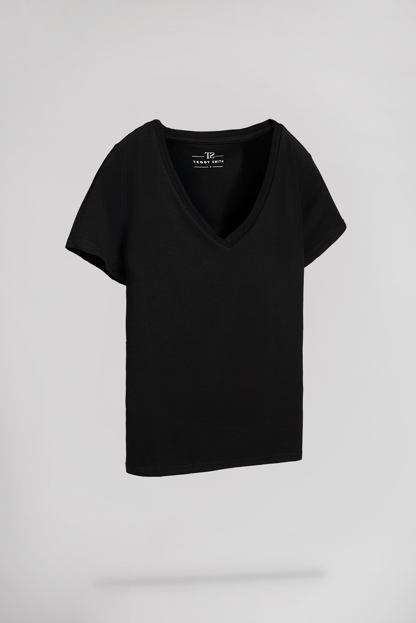 T-shirt col V T-MIA MC NOIR