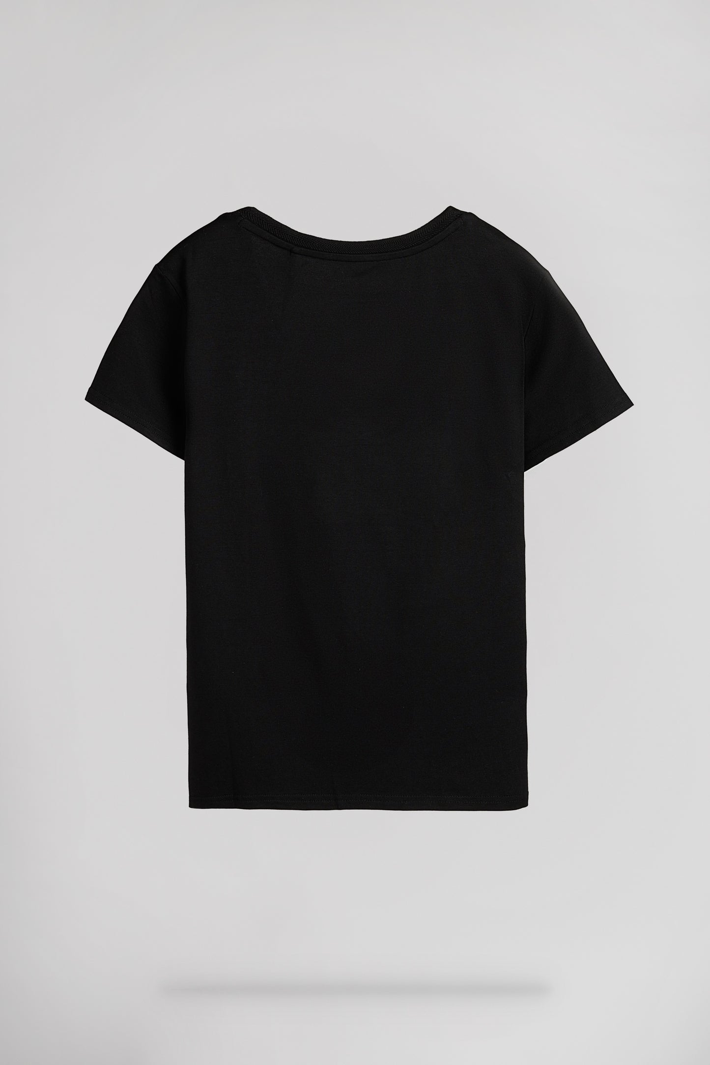 T-shirt col V T-MIA MC NOIR