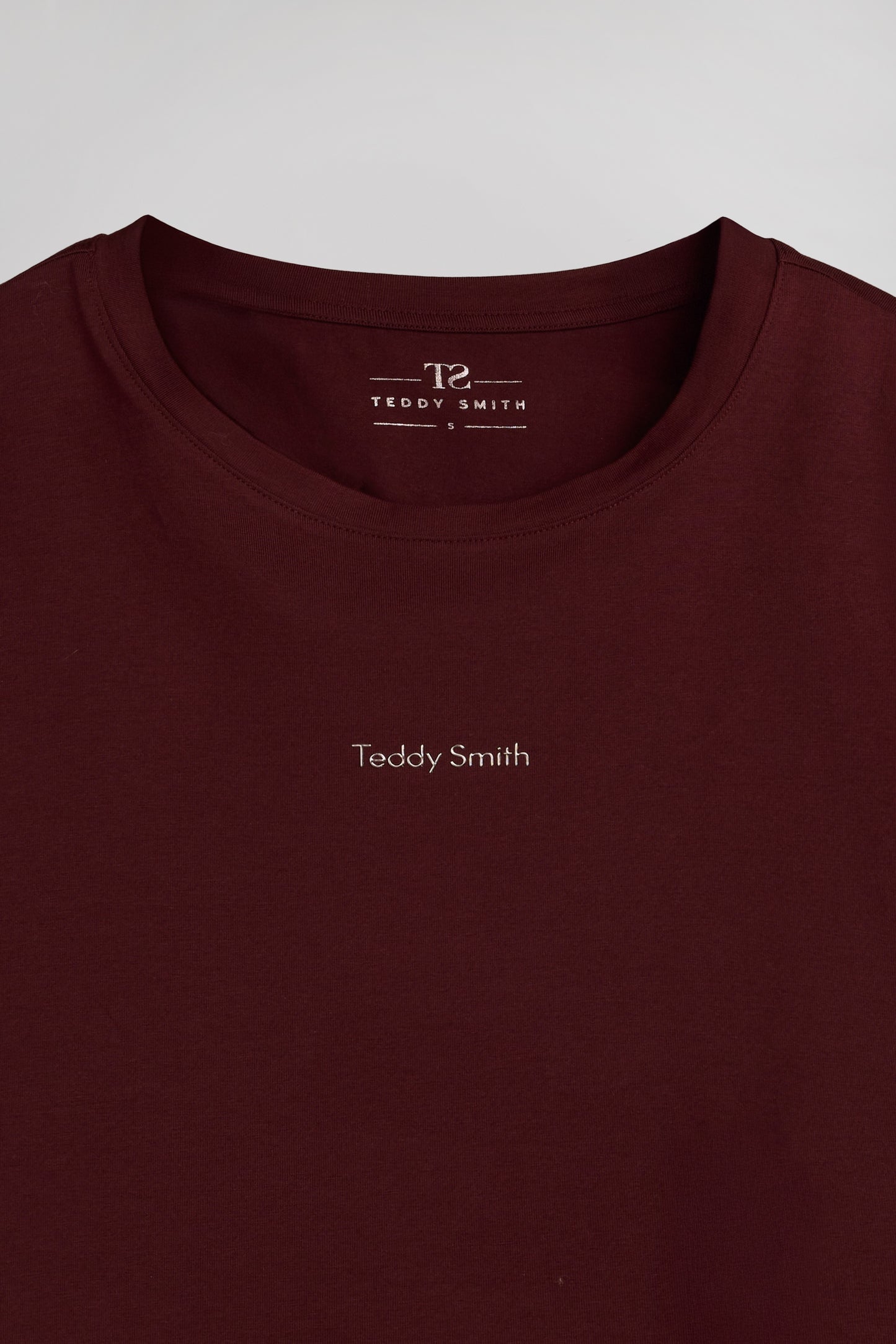 T-shirt col rond T-RIBELLE MC BORDEAUX FONCE