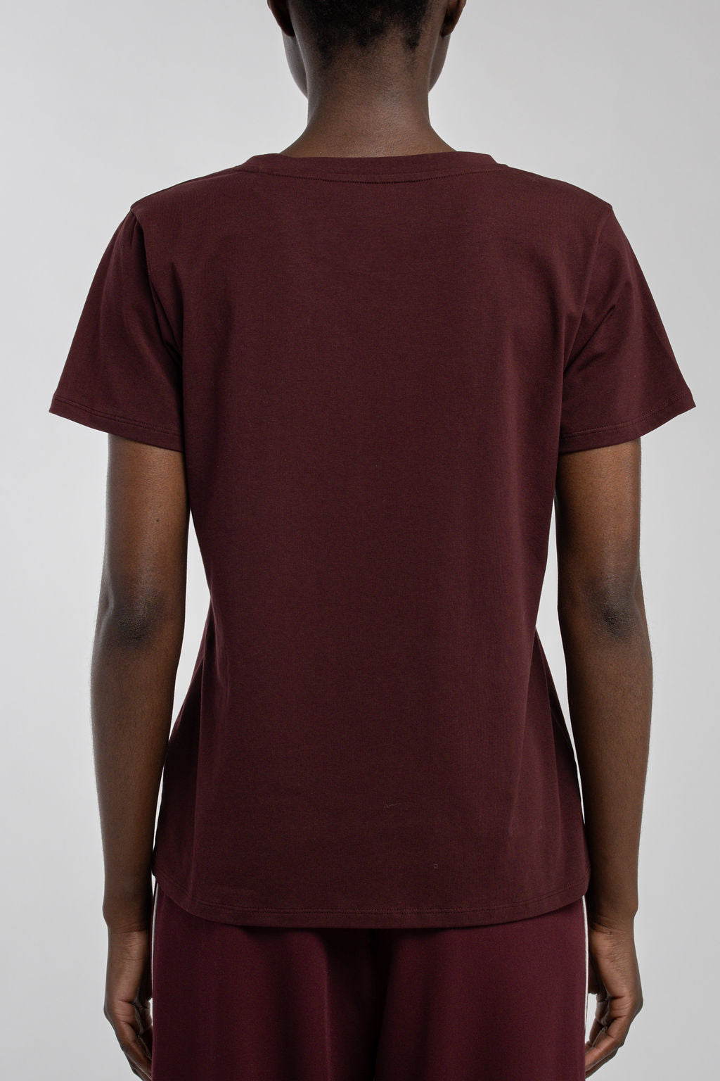 T-shirt col rond T-RIBELLE MC BORDEAUX FONCE