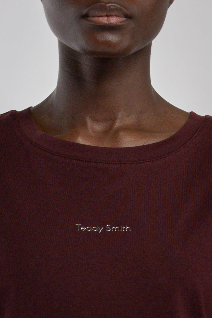 T-shirt col rond T-RIBELLE MC BORDEAUX FONCE
