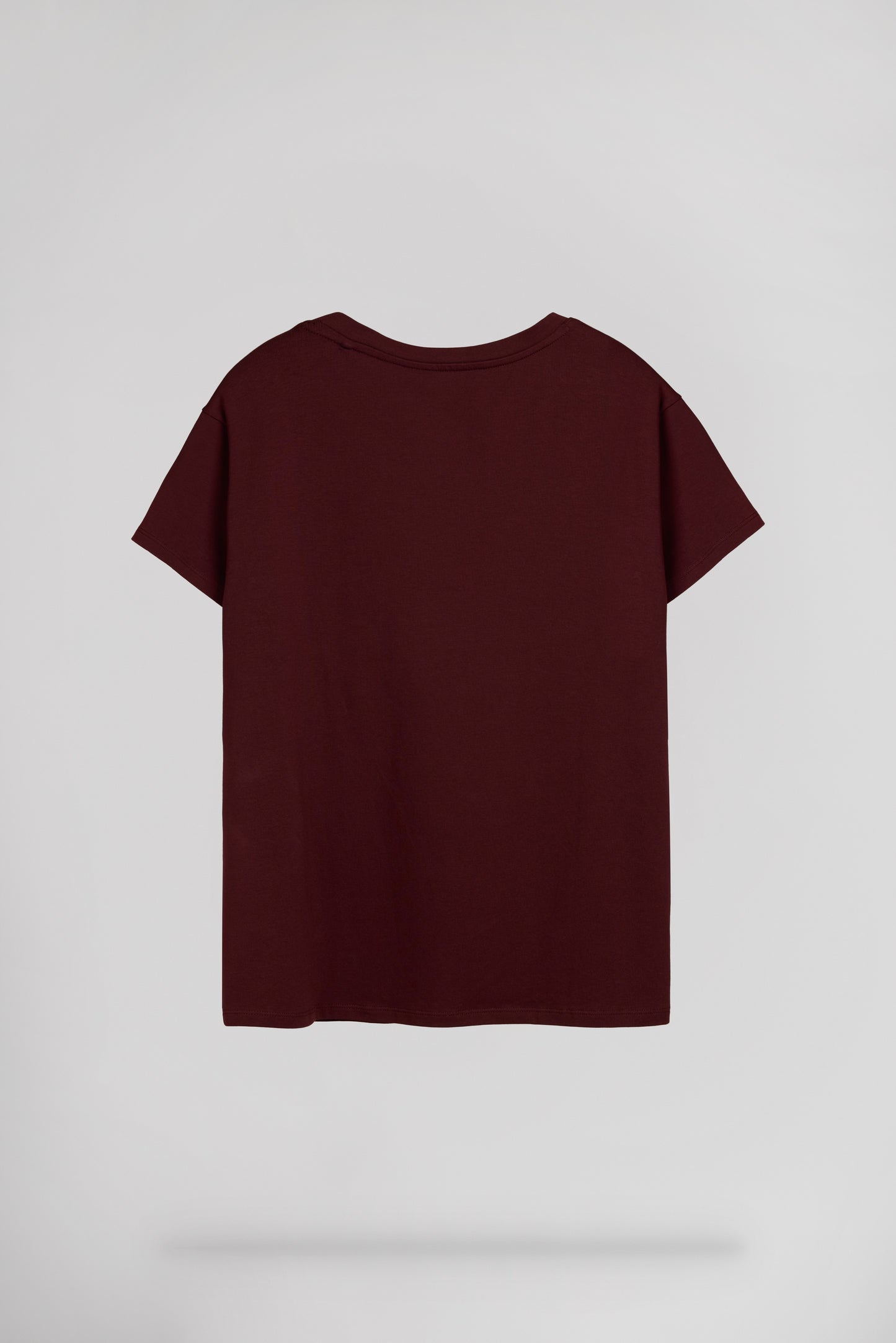 T-shirt col rond T-RIBELLE MC BORDEAUX FONCE