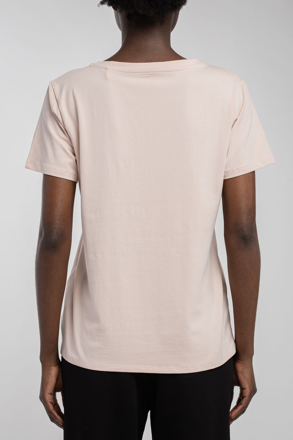T-shirt col rond T-RIBELLE MC ROSE PALE