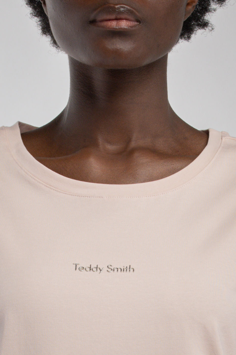 T-shirt col rond T-RIBELLE MC ROSE PALE