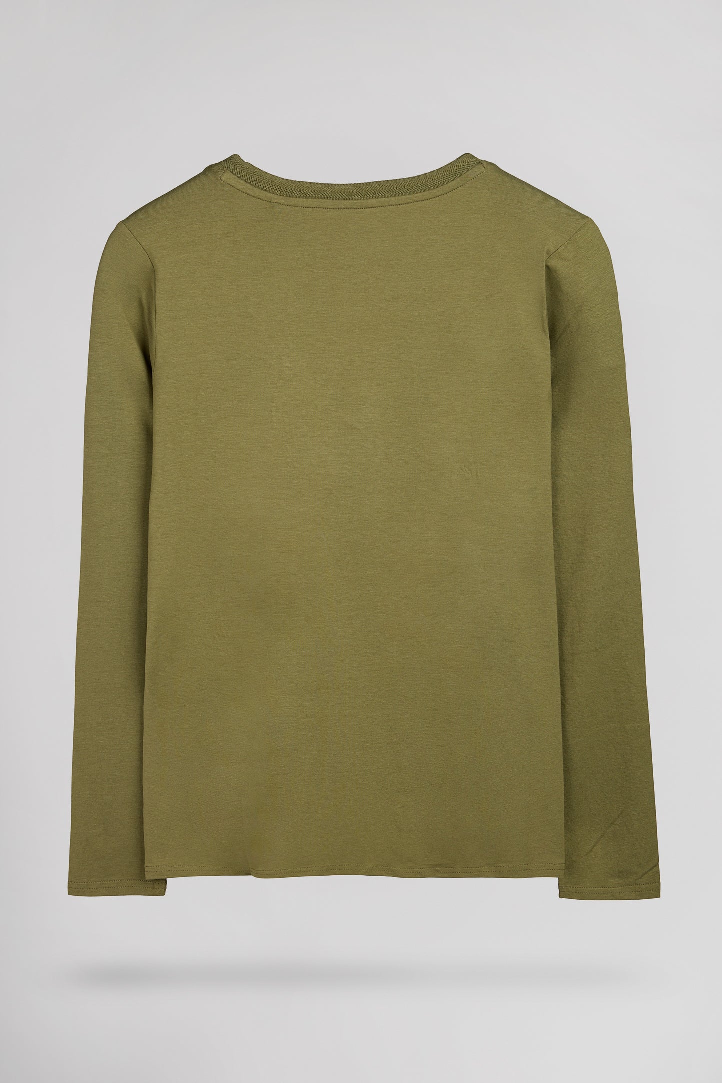T-shirt col V près du corps T-MIANA ML OLIVE