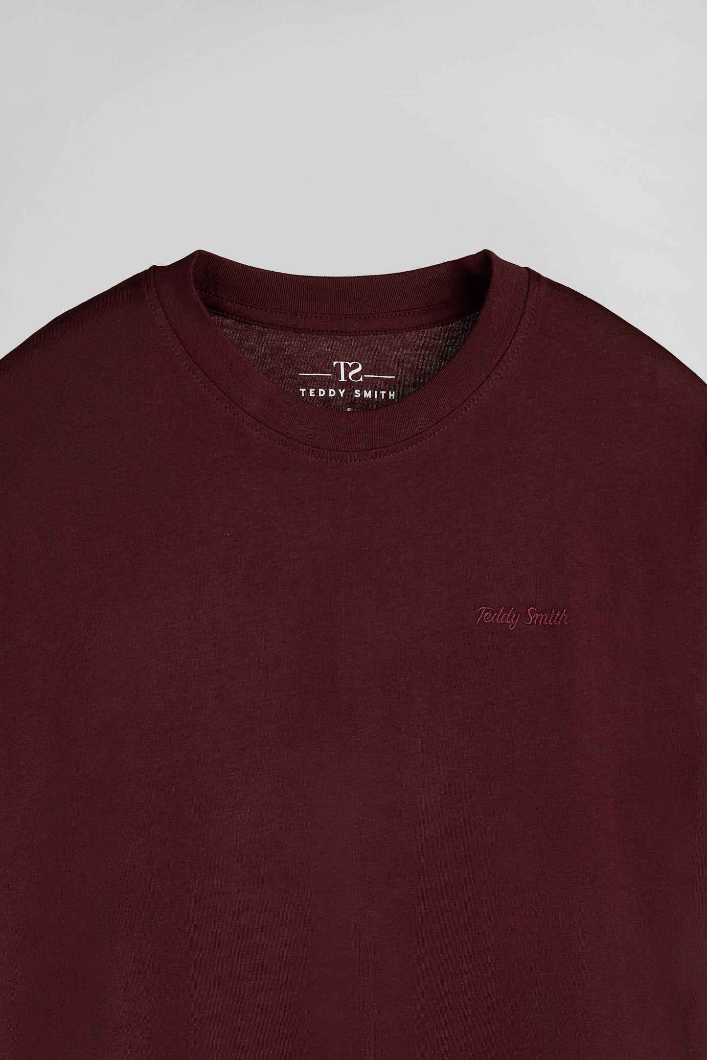 T-shirt court large T-CARLA MC BORDEAUX FONCE