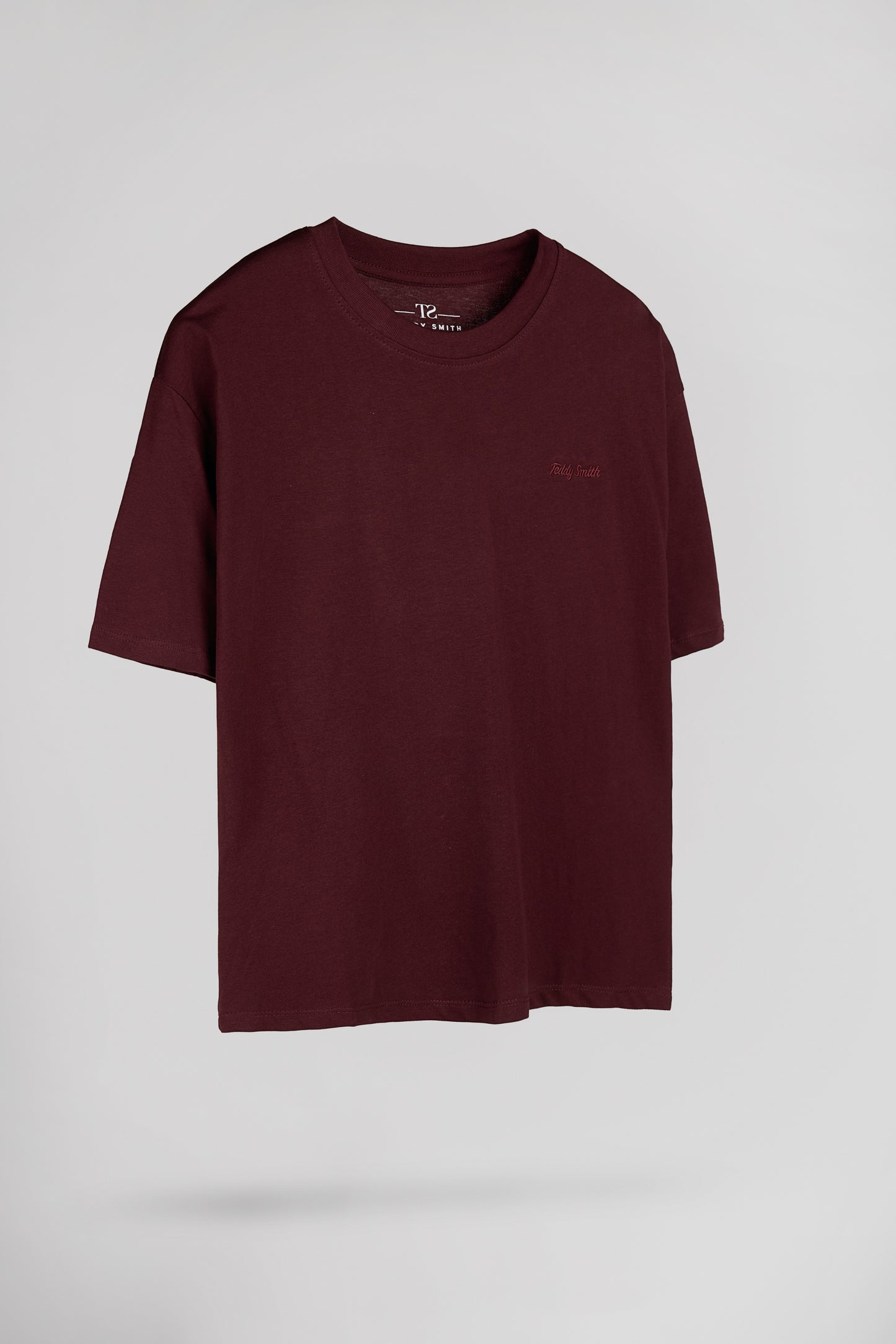 T-shirt court large T-CARLA MC BORDEAUX FONCE