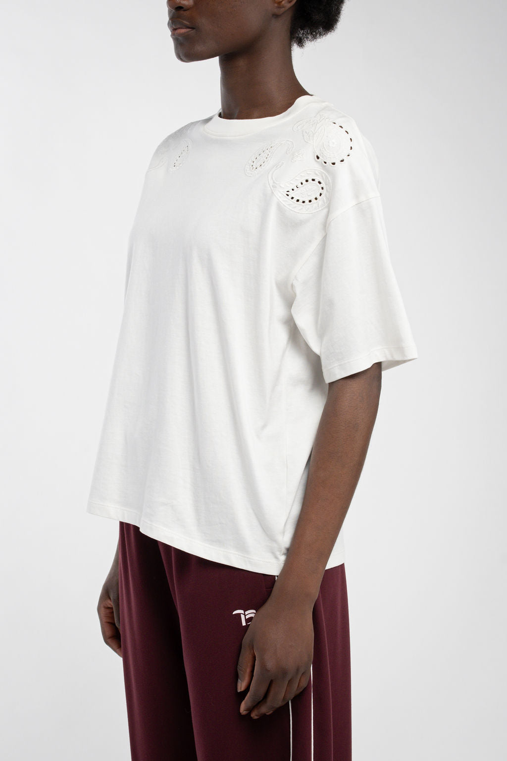 T-shirt oversize T-LYANA MC MIDDLE WHITE