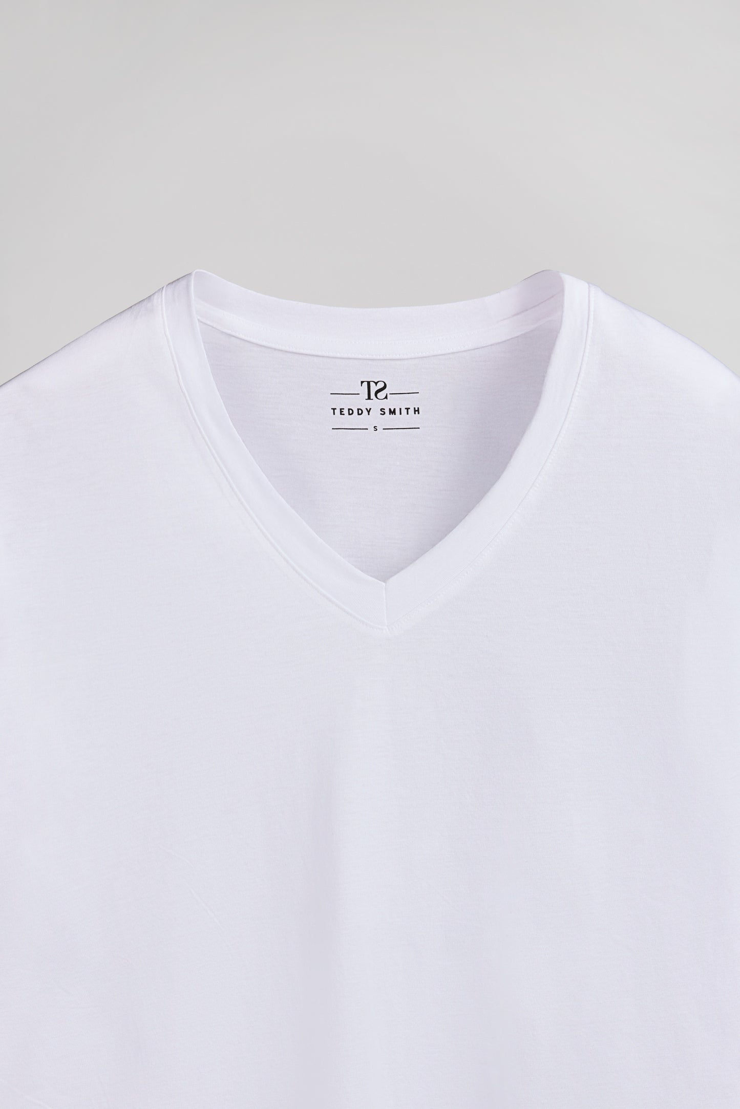 T-shirt col V T-PERLE MC BLANC