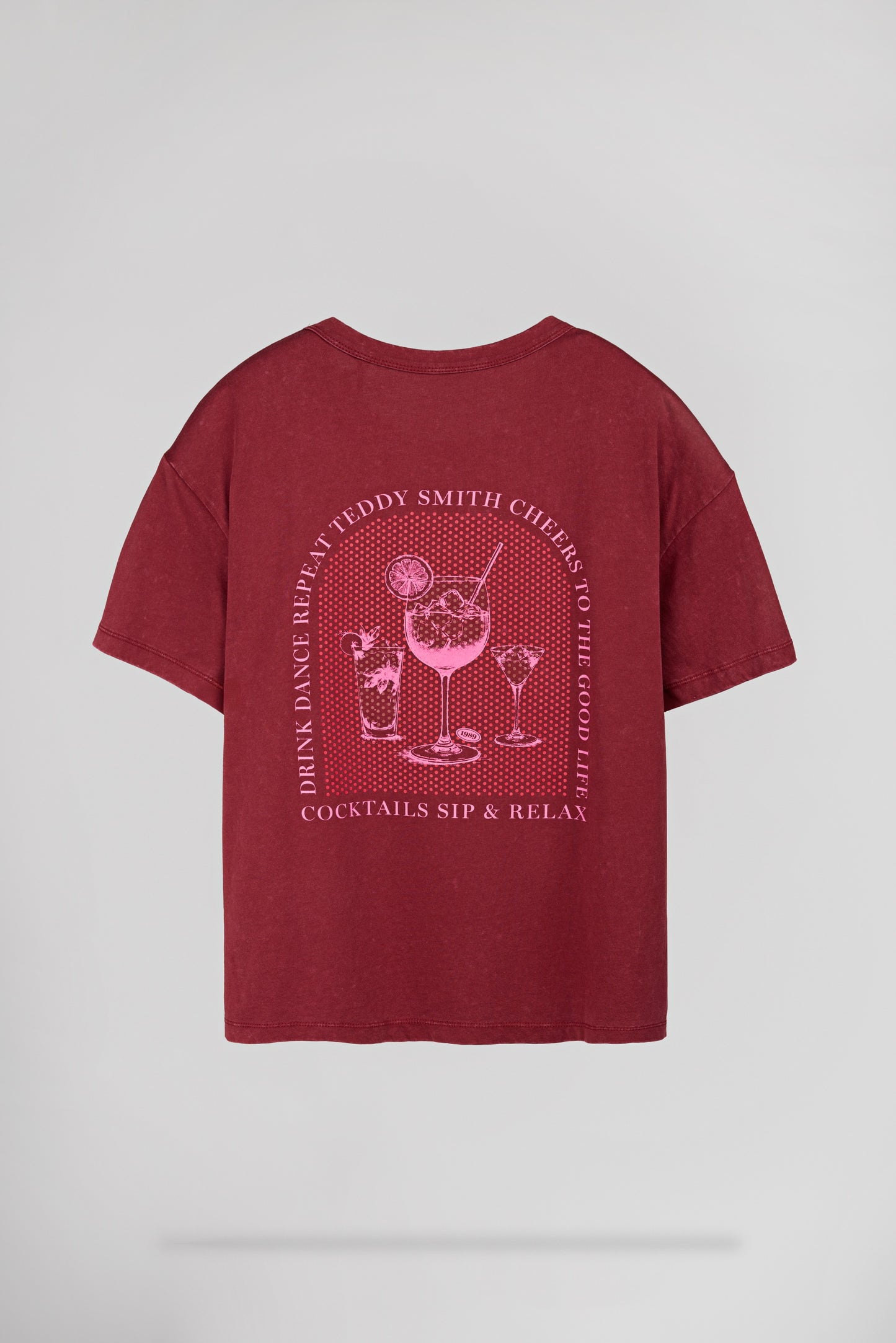 T-shirt T-VIOLETTE MC BORDEAUX FONCE