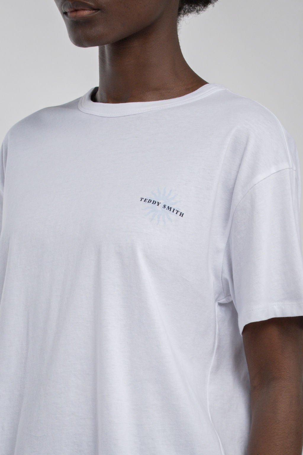 T-shirt oversize T-LEYANE MC BLANC