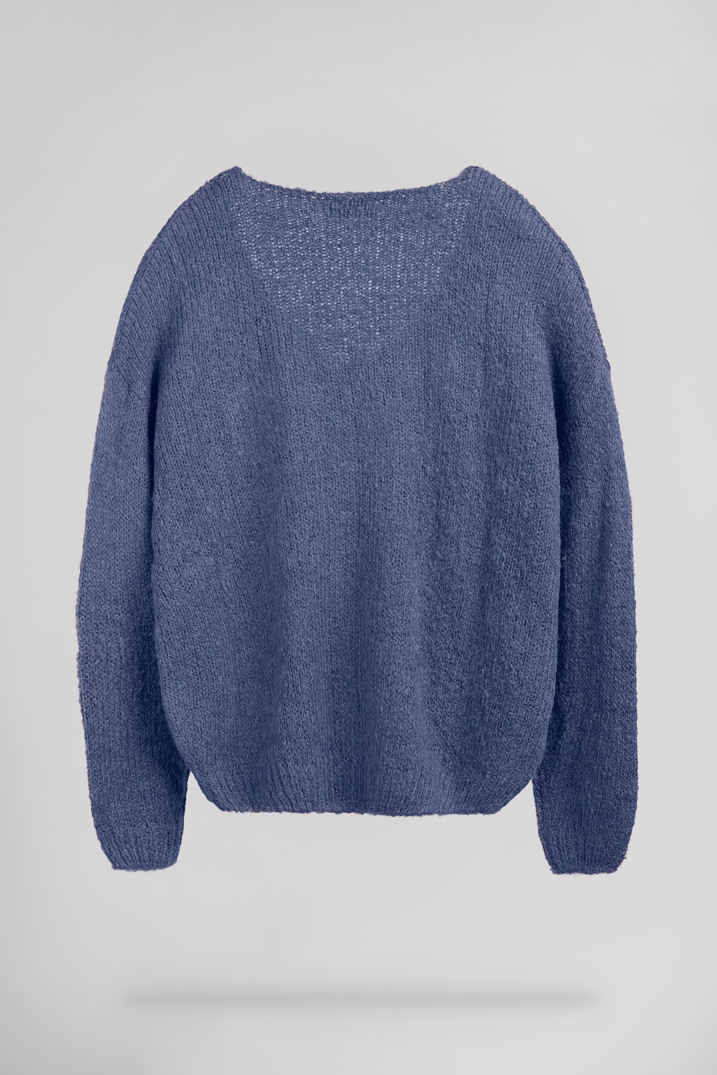 Pull laine col V P-MOLLY FADED INDIGO