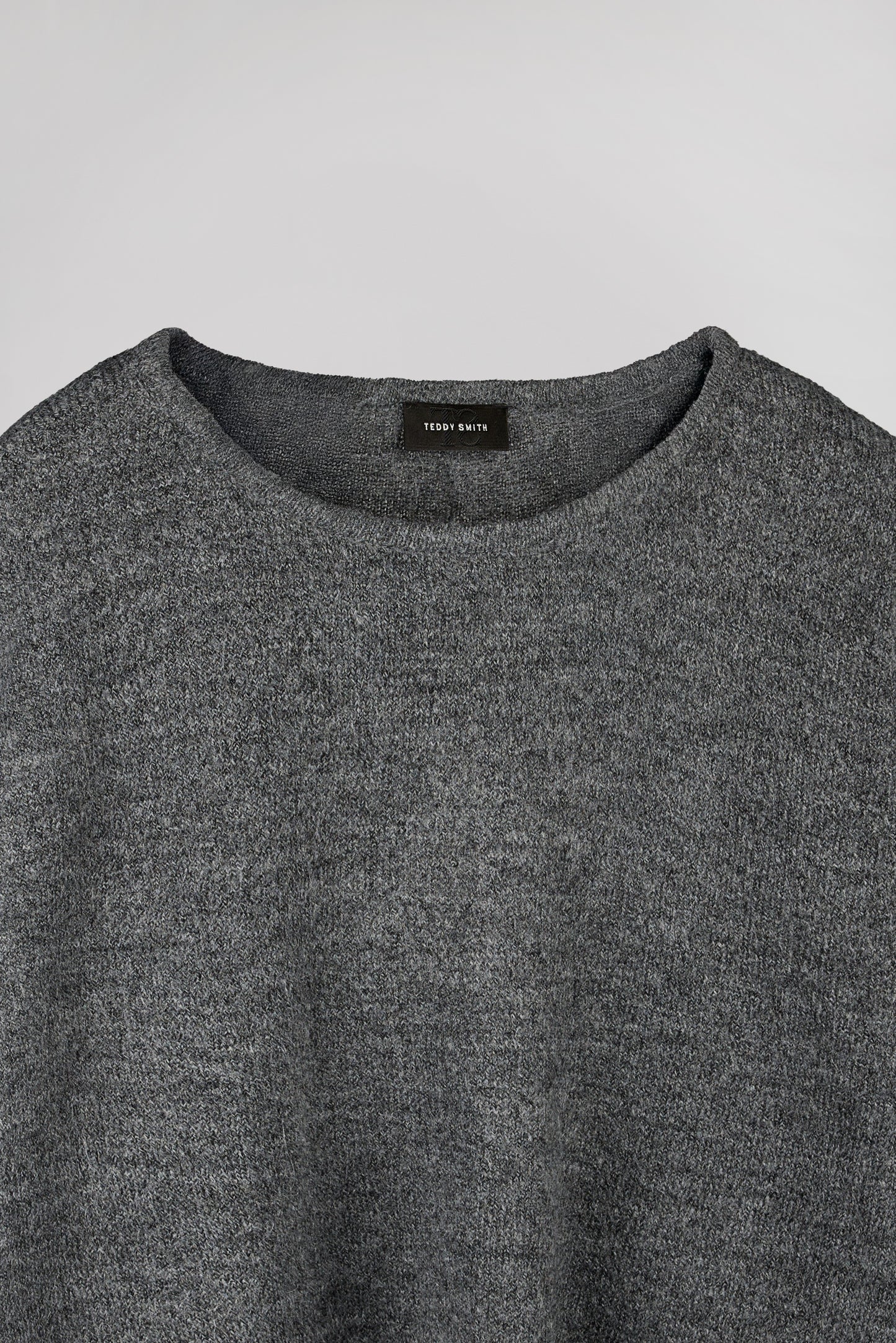 Pull mohair col bateau P-PETILLE ANTHRACITE CHINE