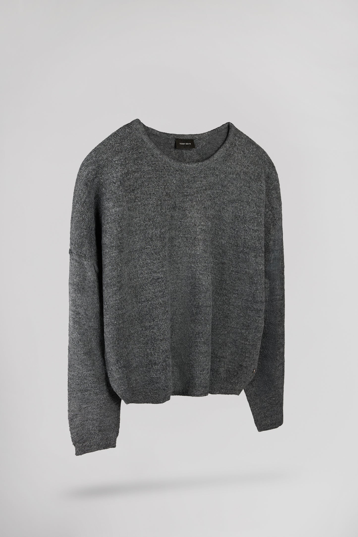 Pull mohair col bateau P-PETILLE ANTHRACITE CHINE