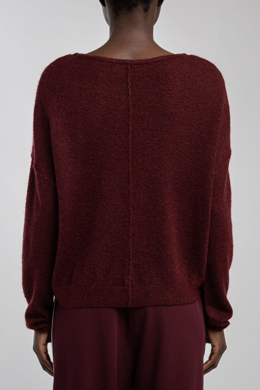 Pull col bateau P-PETILLE BORDEAUX FONCE
