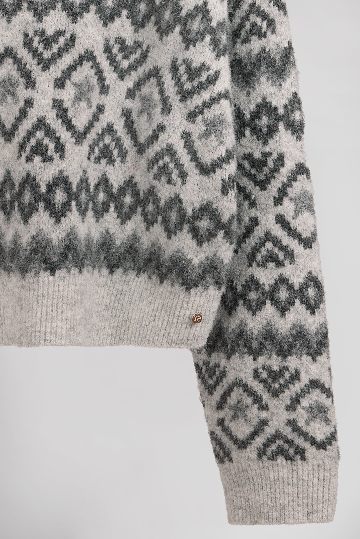 Pull jacquard P-ADELE WHITE MELANGE
