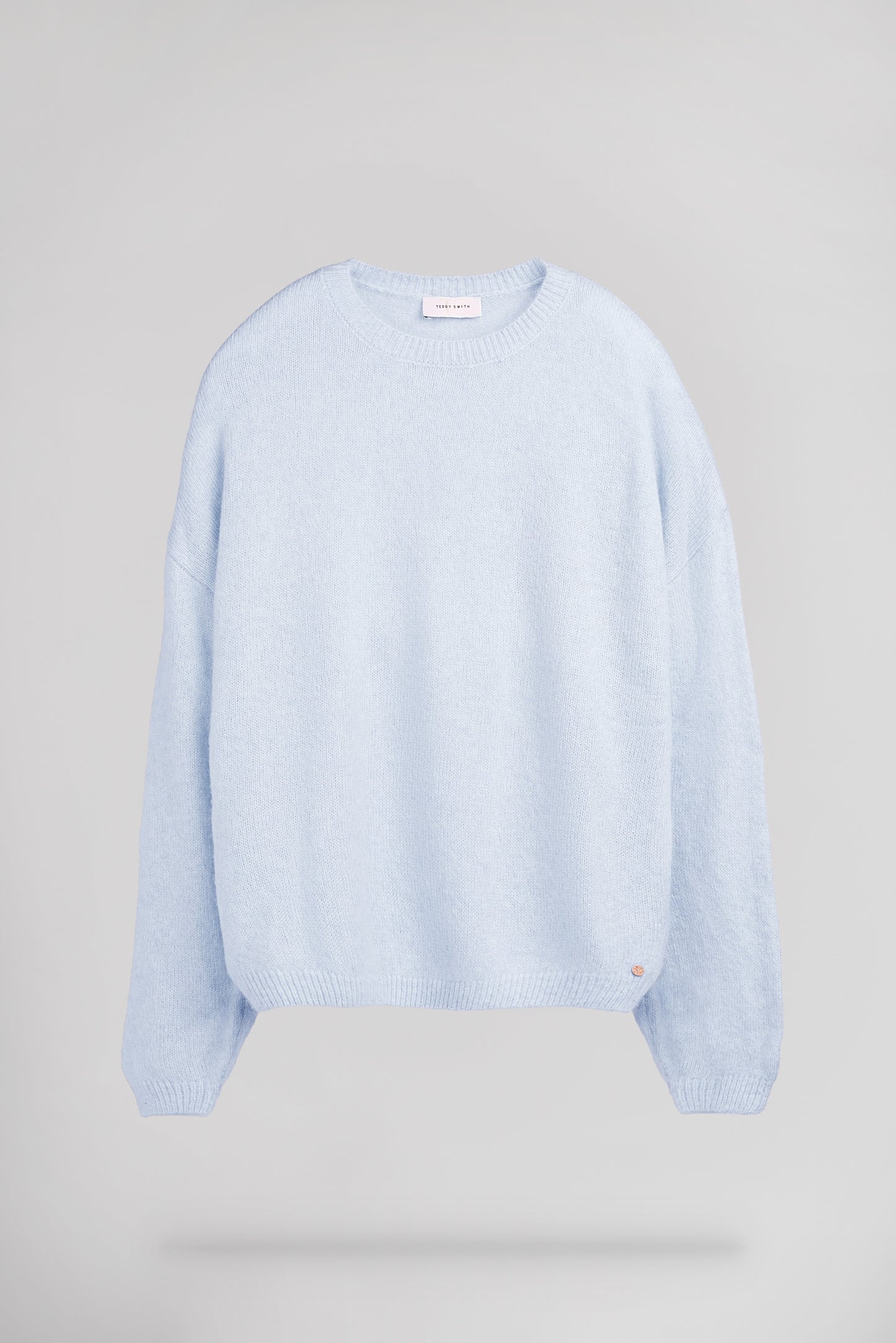Pull col rond P-KACIE BLEU GLACIER