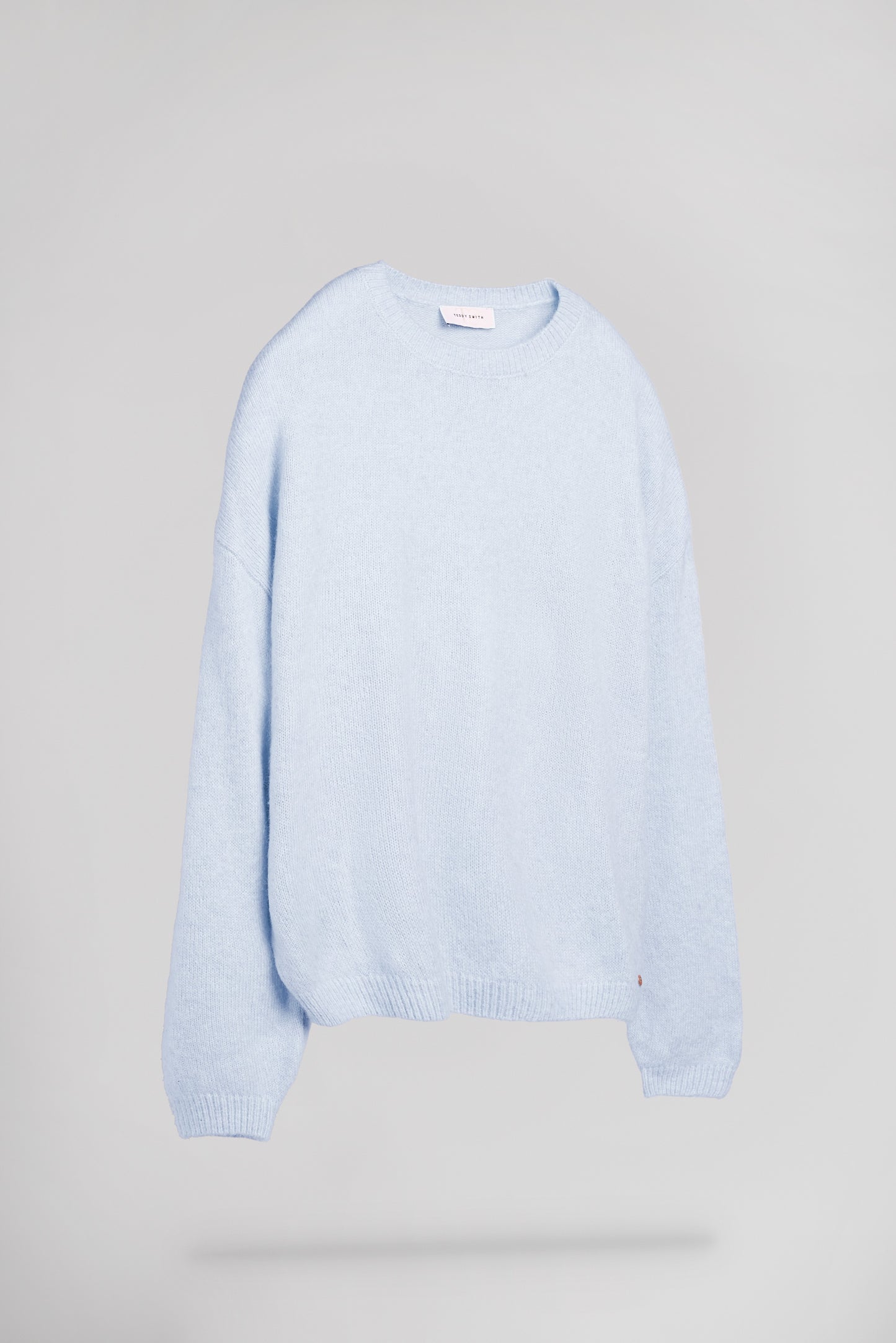 Pull col rond P-KACIE BLEU GLACIER