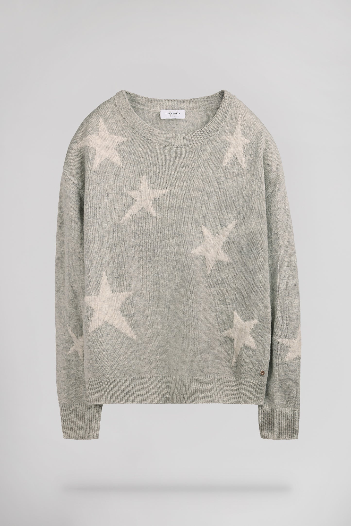 Pull col rond P-NELL GRIS CHINE
