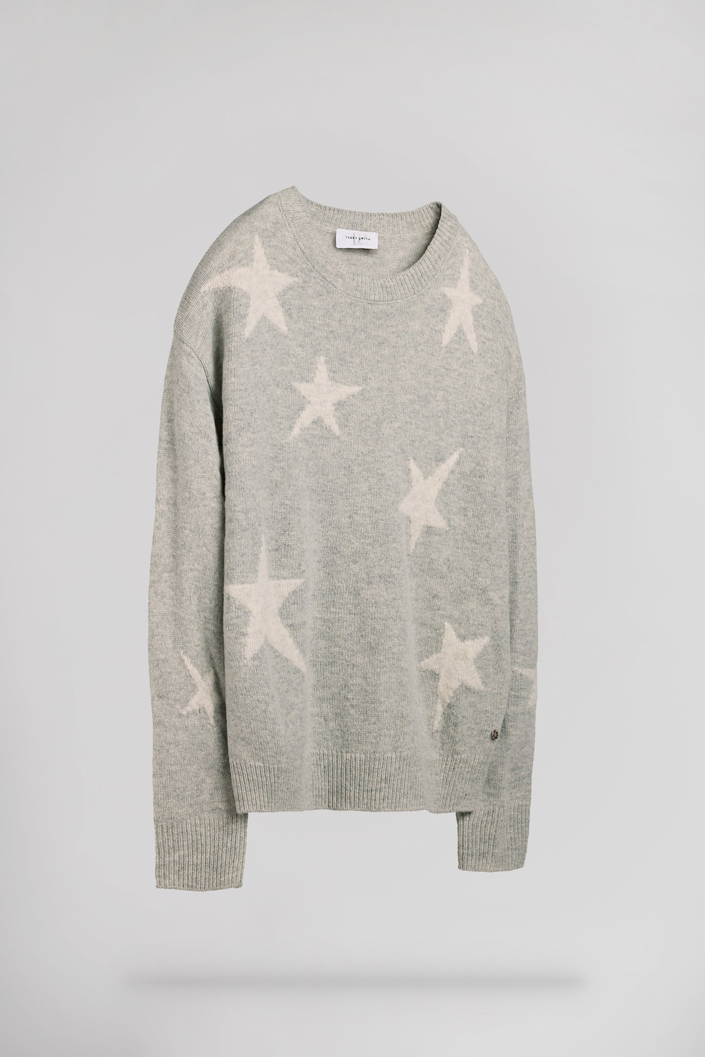 Pull col rond P-NELL GRIS CHINE