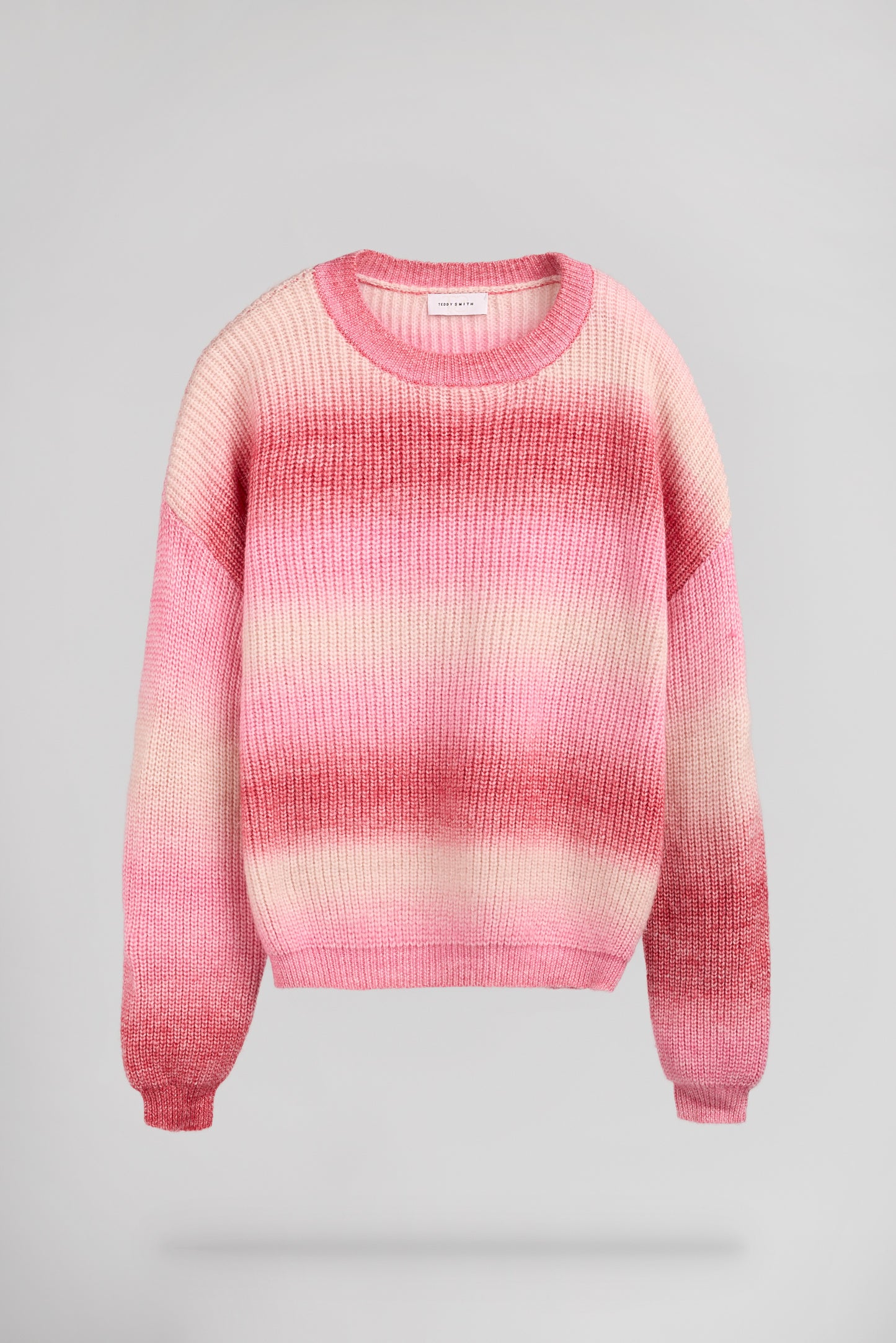 Pull col rond P-STRIPY BUBBLE PINK