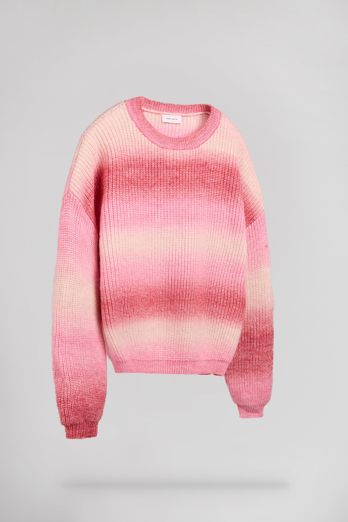 Pull col rond P-STRIPY BUBBLE PINK