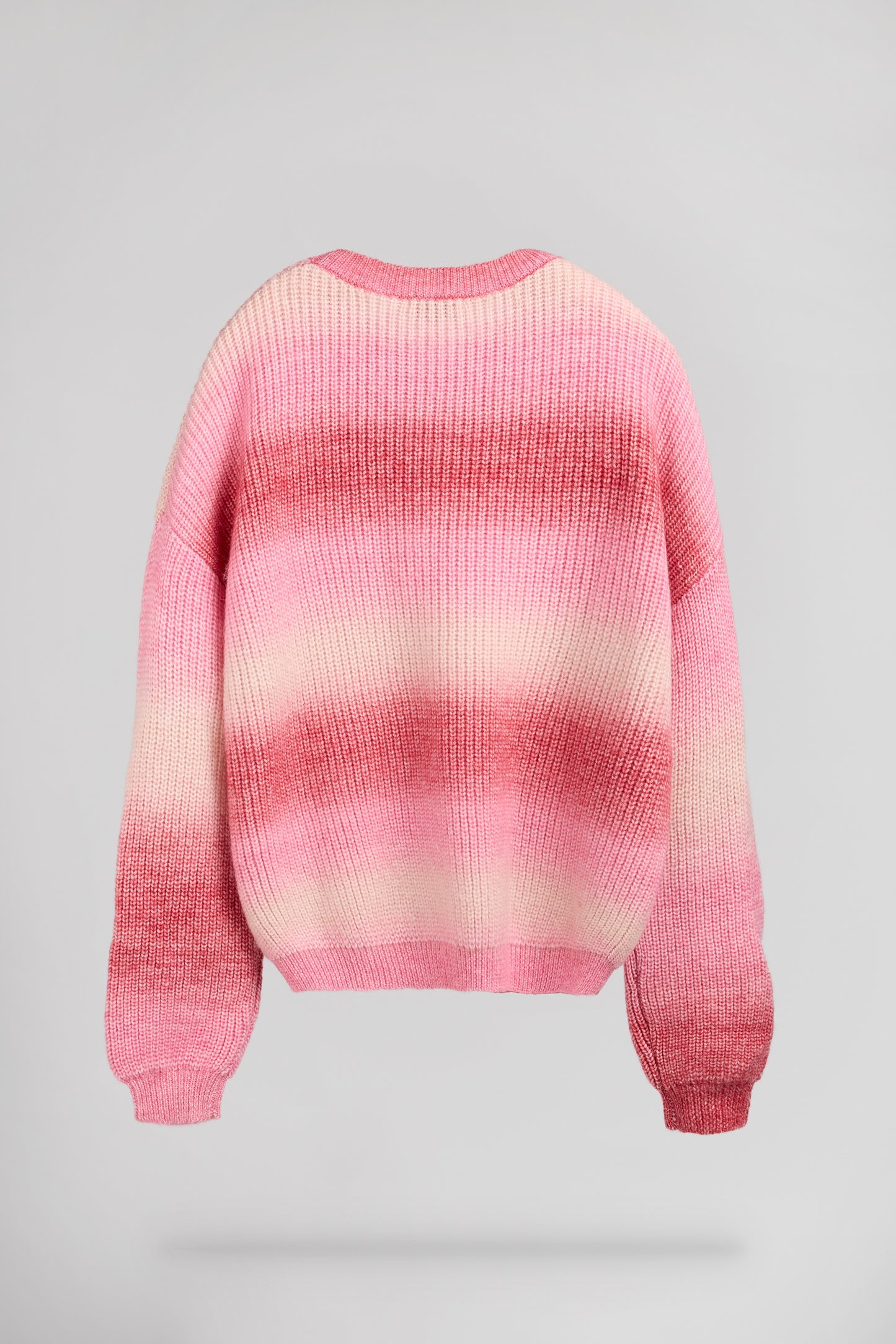 Pull col rond P-STRIPY BUBBLE PINK