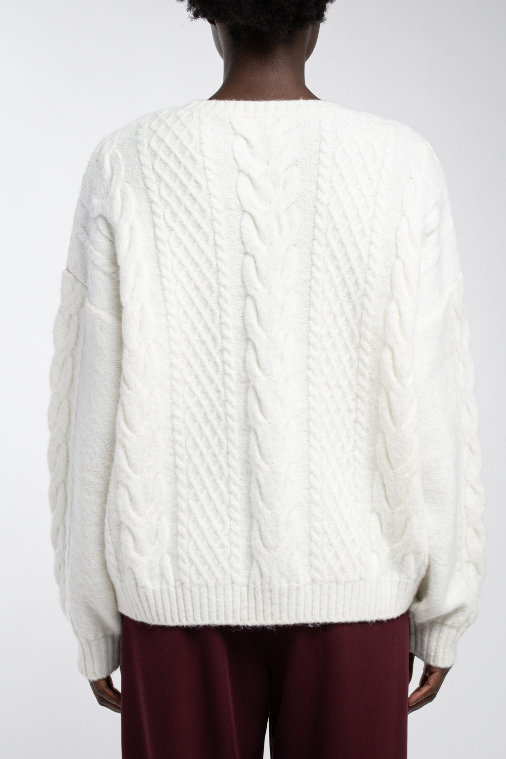 Pull col rond P-NOELIE MIDDLE WHITE