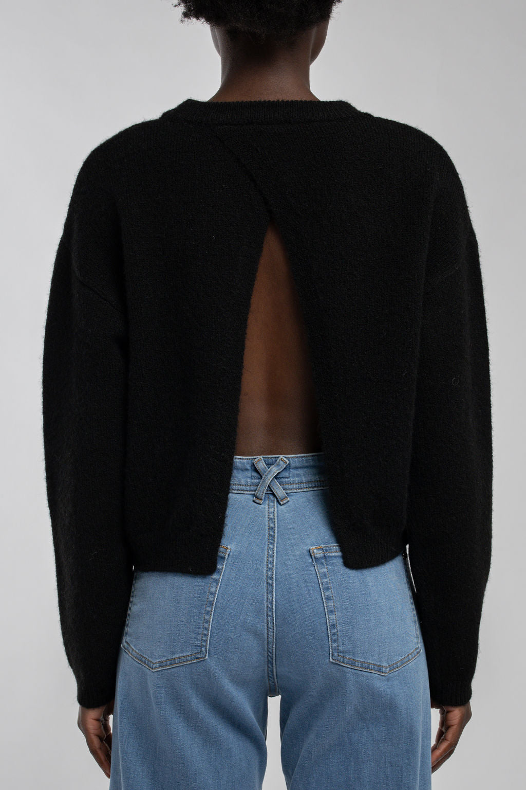 Pull col rond dos nu P-LEANNE NOIR