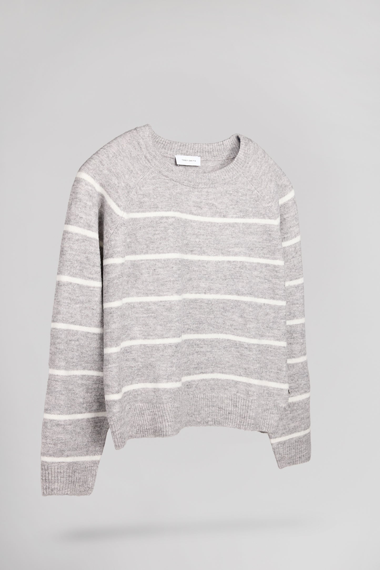 Pull col rond P-LALI GRIS CHINE