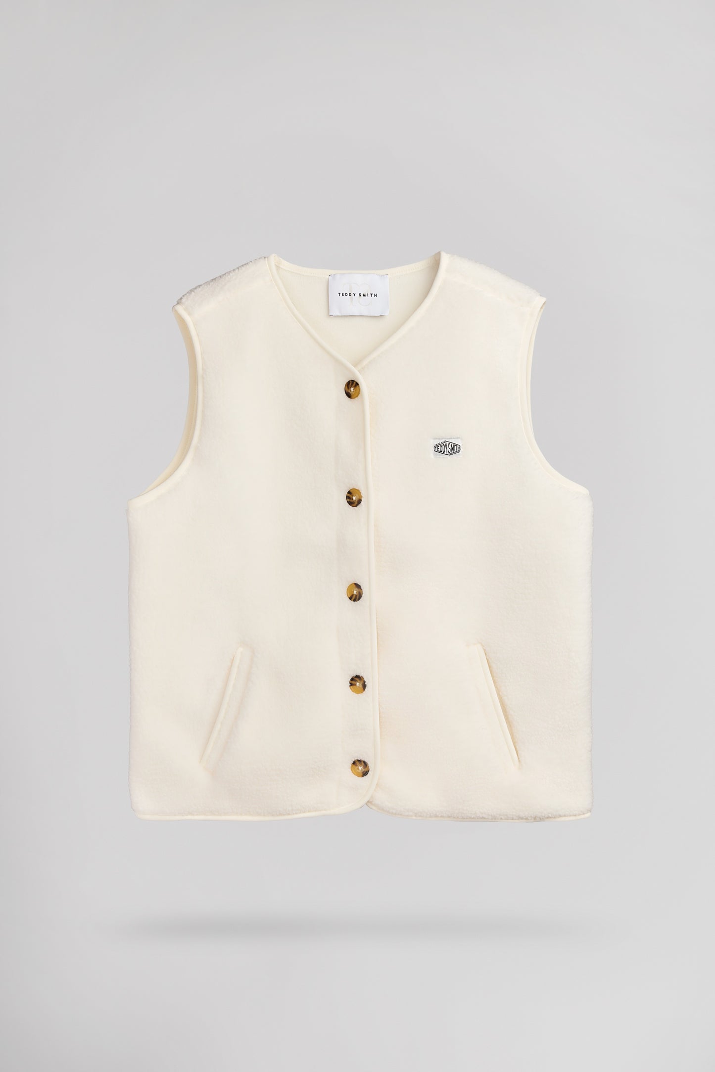 Blouson sans manches B-SHERPA MIDDLE WHITE