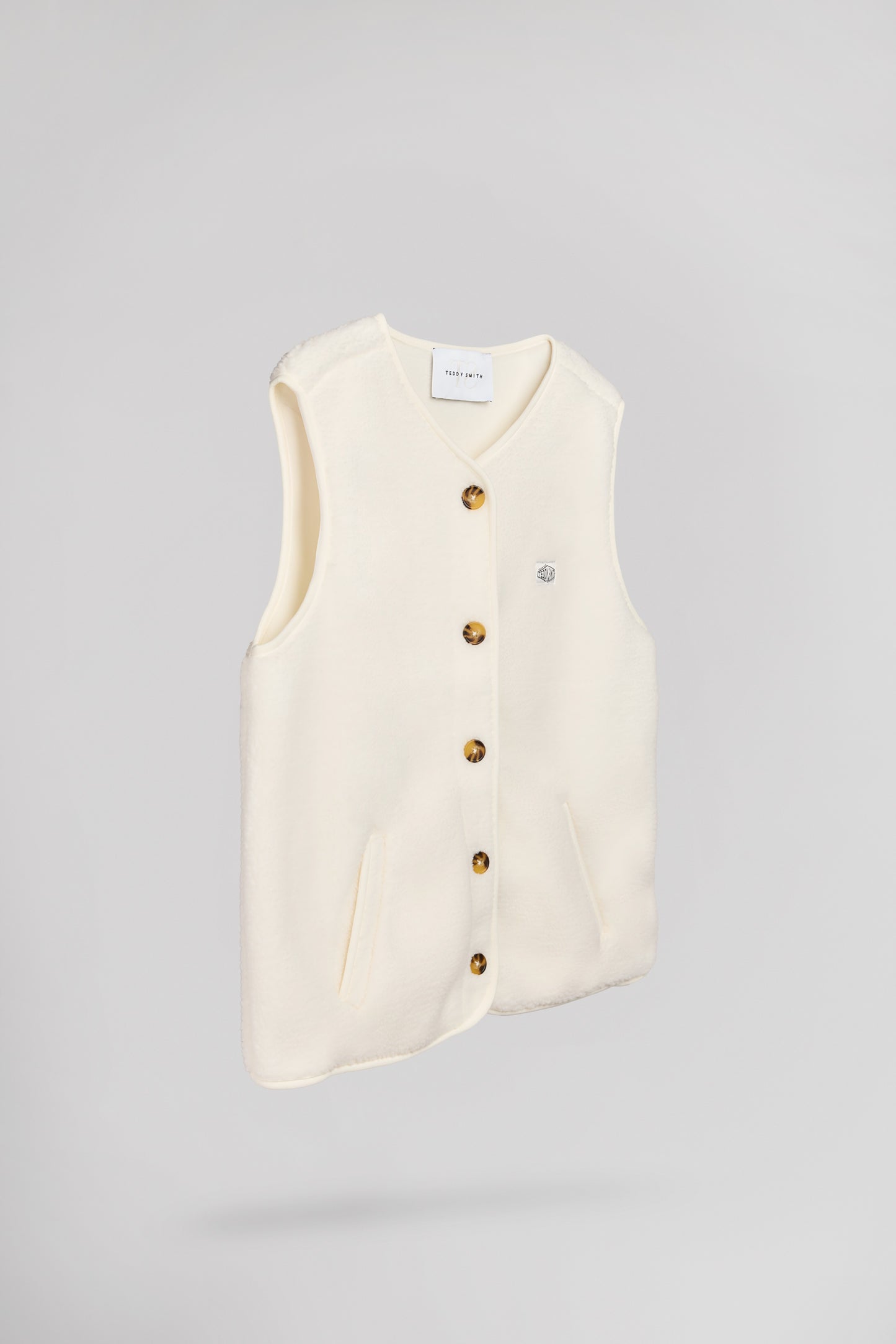 Blouson sans manches B-SHERPA MIDDLE WHITE