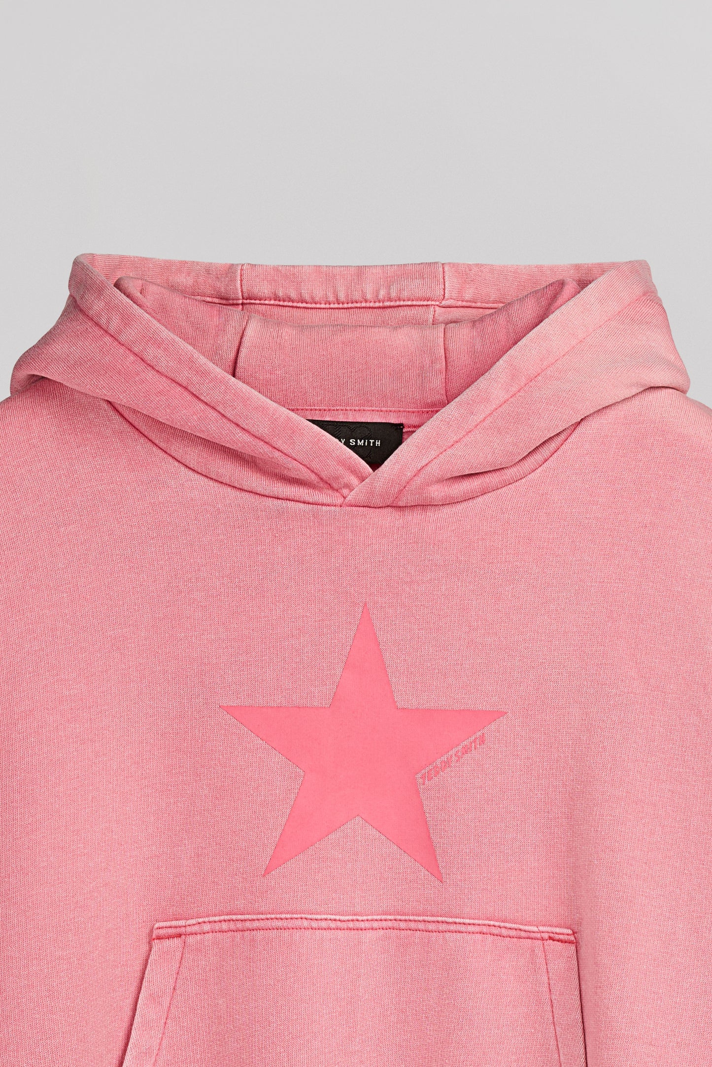 Sweat à capuche S-WASH STAR JR PUNCHY PINK