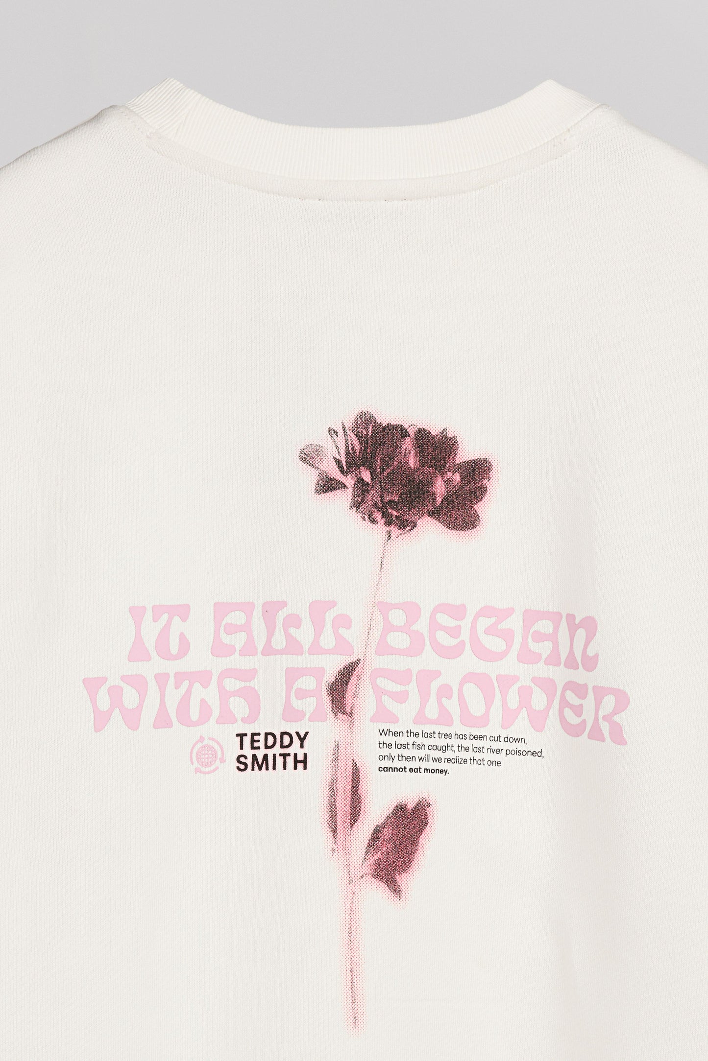 Sweat S-FLOWER JR MIDDLE WHITE
