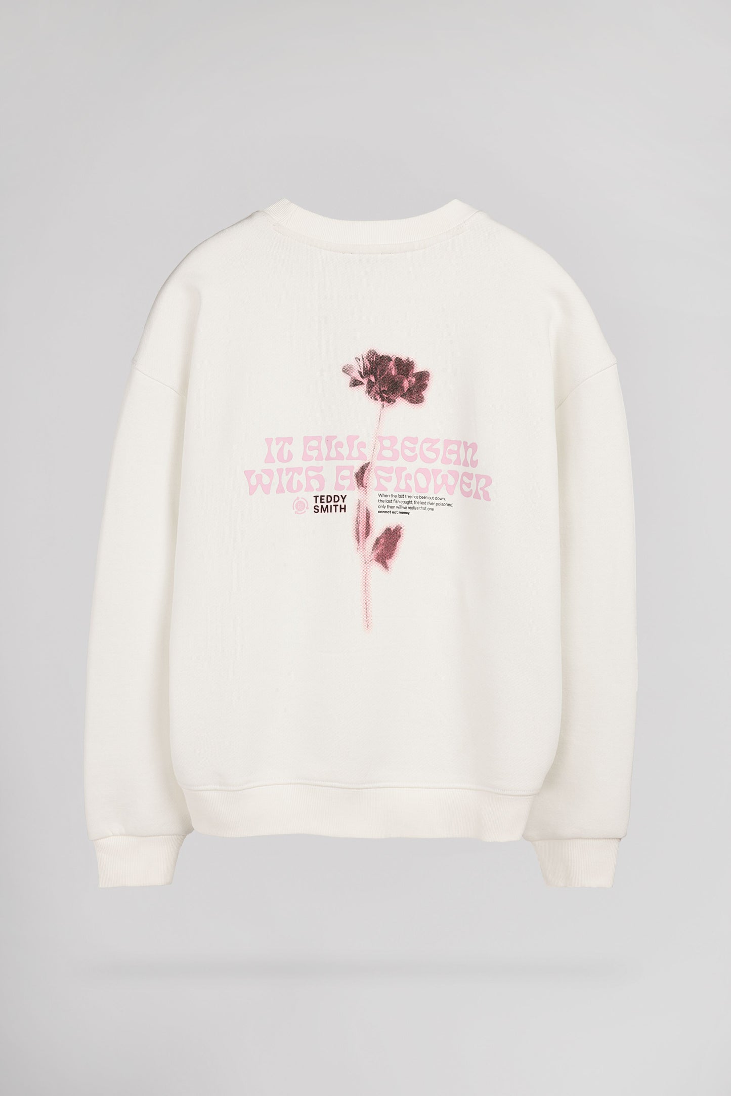 Sweat S-FLOWER JR MIDDLE WHITE