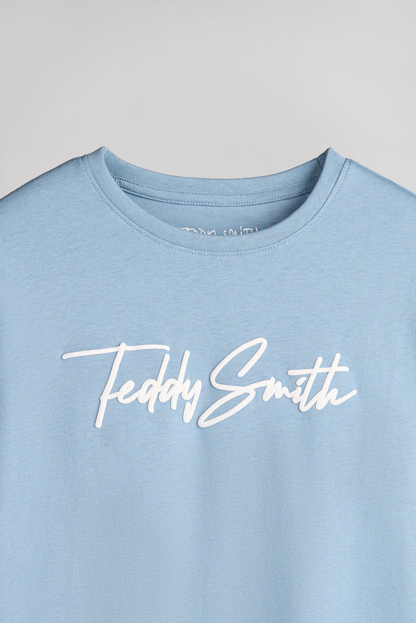 T-shirt T-EVAN MC JR BLEU GRIS