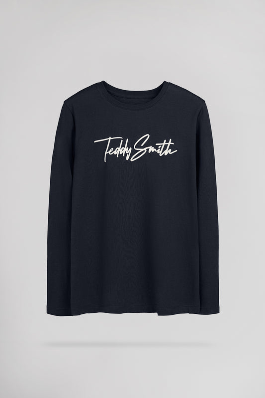 Achat T-shirt col rond EVAN ML JR DARK NAVY