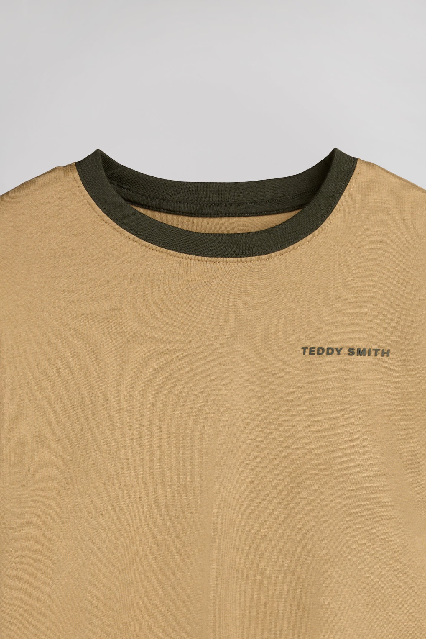 T-shirt en coton col rond THE TEE 2 R MC JR WORKER BEIGE