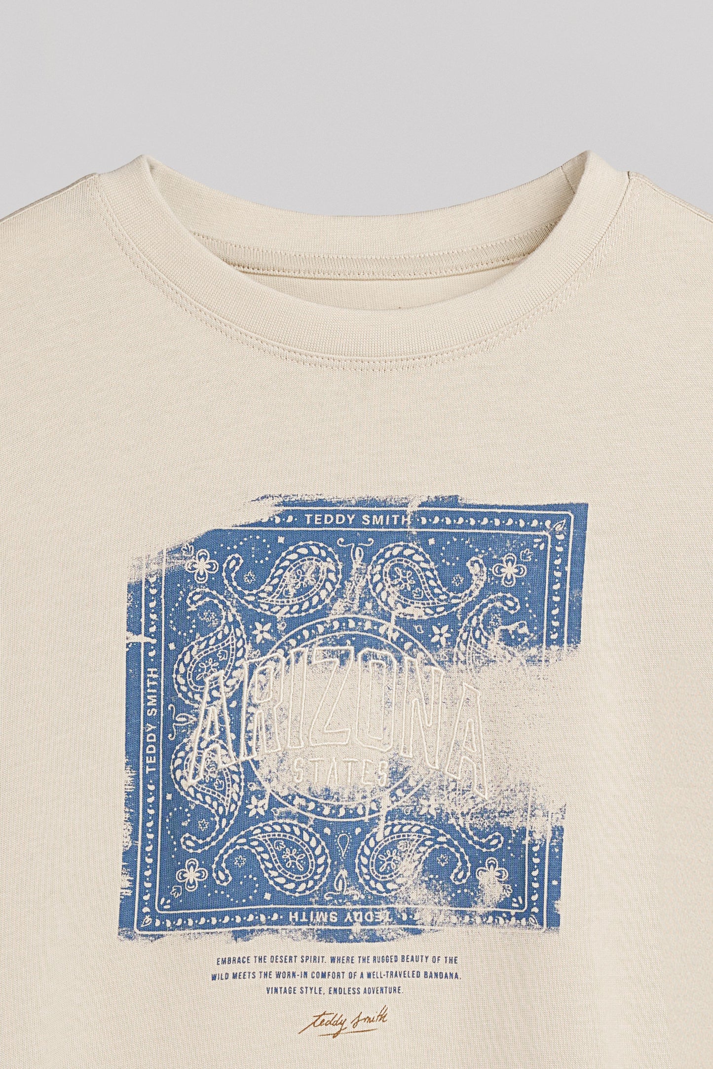 T-shirt T-ROND MC JR BEIGE CLAIR