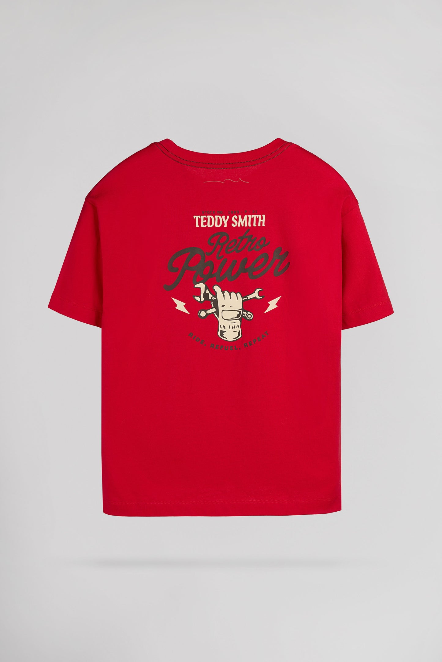 T-shirt col rond T-ASHA MC JR ROUGE VIF