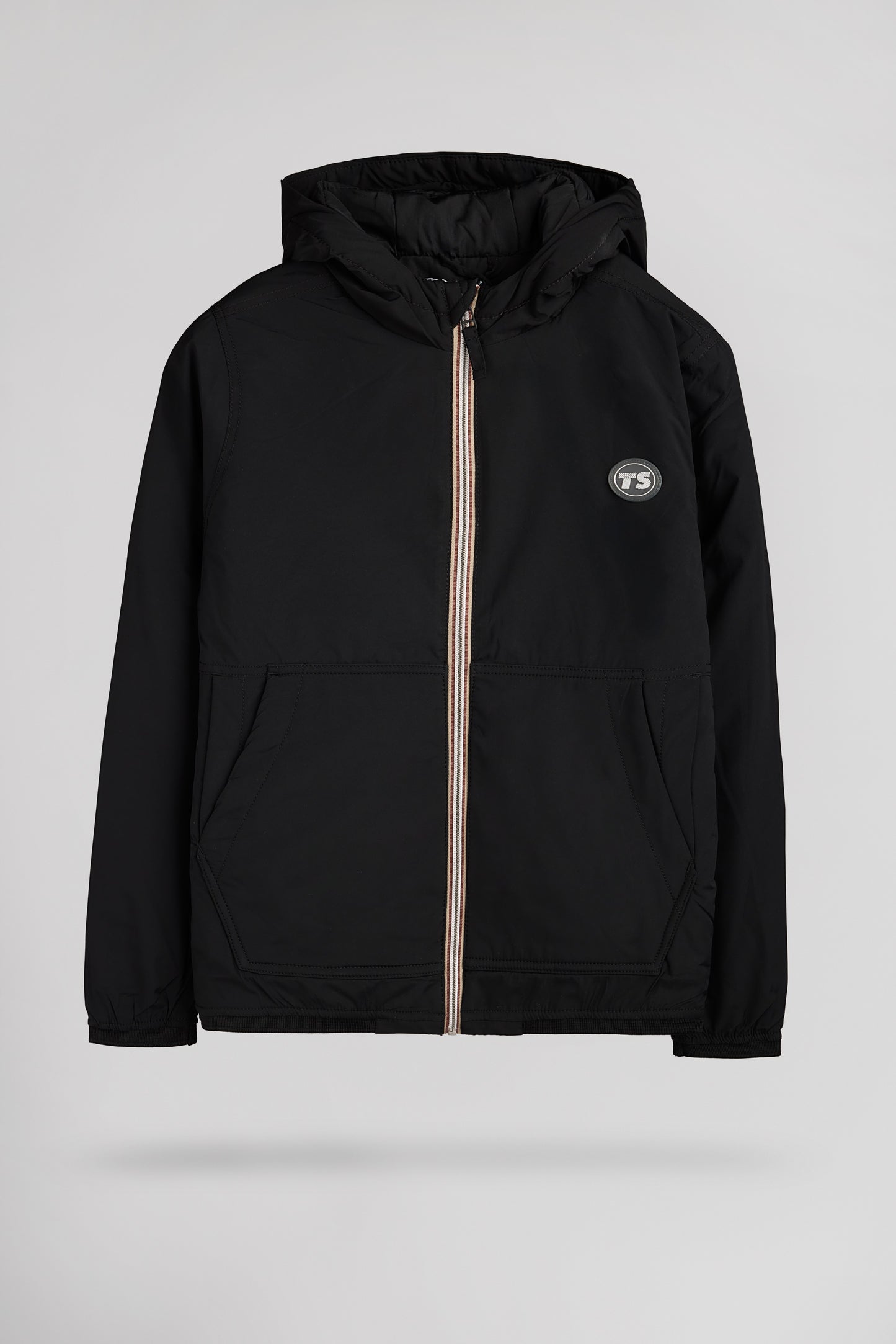 Blouson zippé col montant à capuche B-HECTOR JR CHARBON