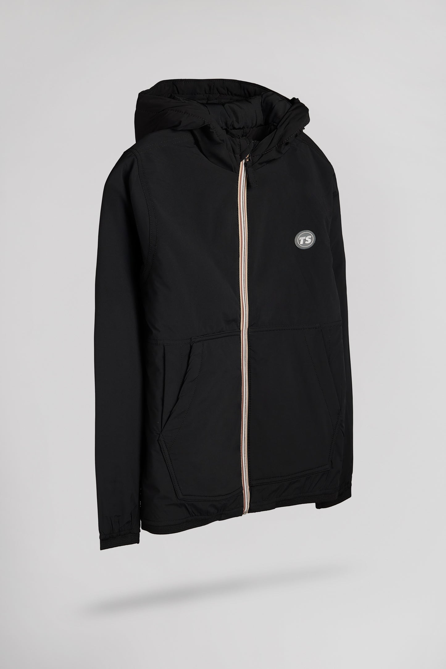 Blouson zippé col montant à capuche B-HECTOR JR CHARBON