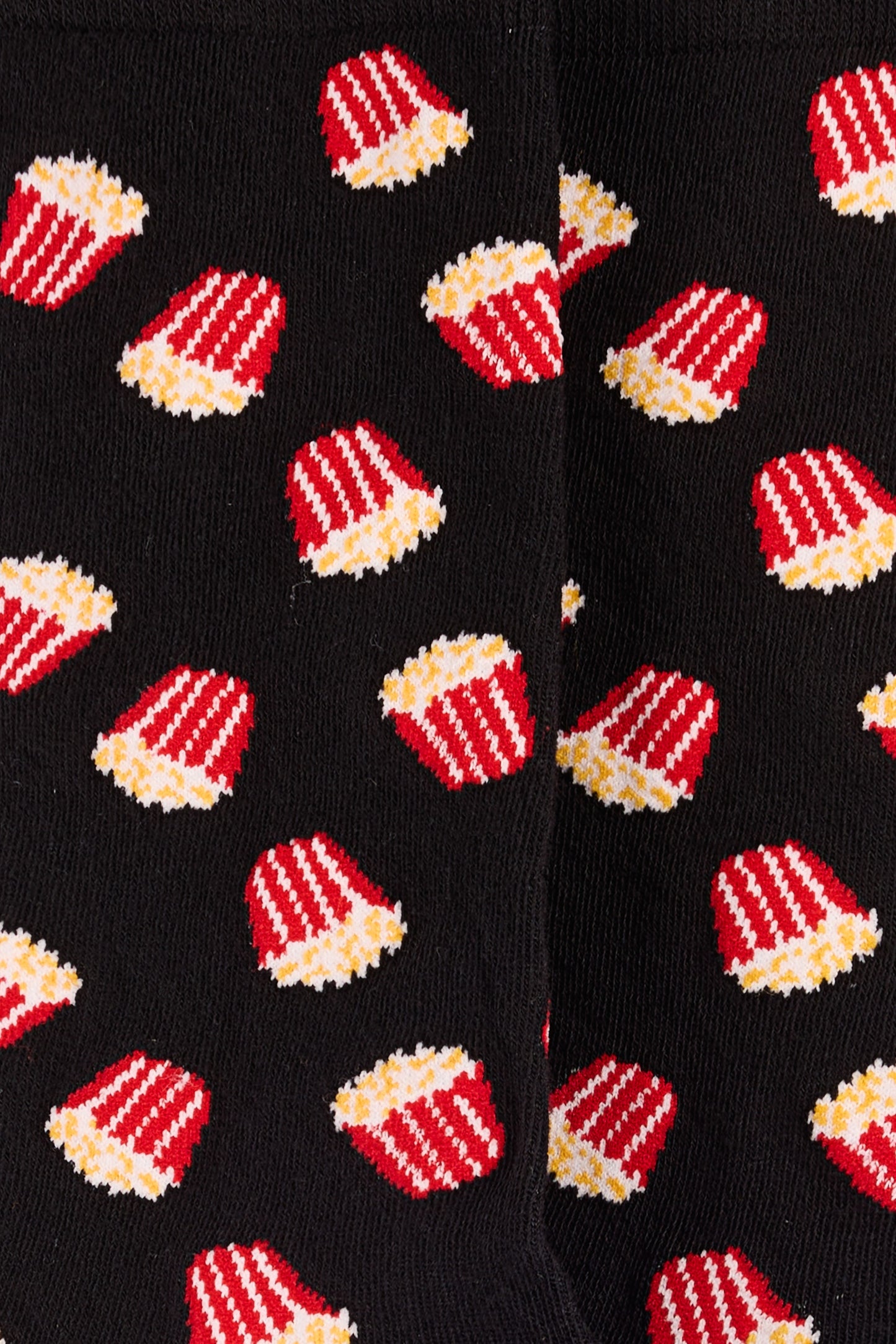 Chaussettes Teddy mi-hautes MOTIFS MIX POPCORN BLACK