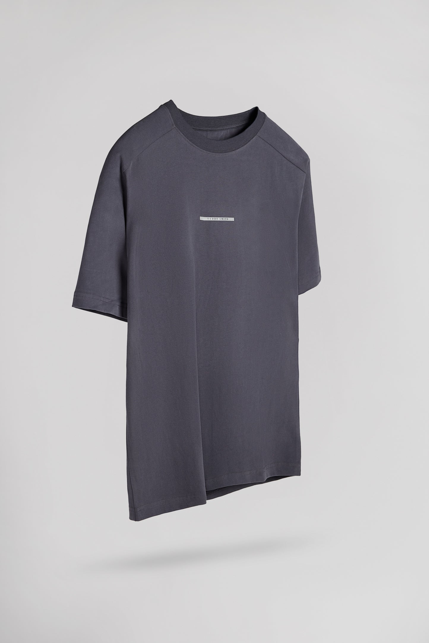 T-shirt col rond T-TOBIAS MC CHARCOAL
