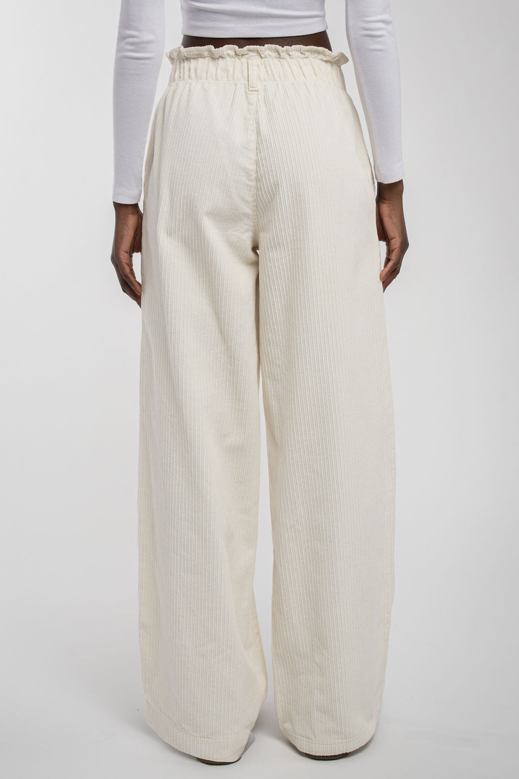Pantalon P-LYLIA MIDDLE WHITE