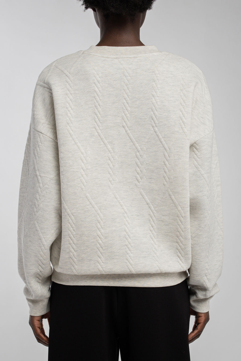 Sweat molleton oversize S-ROSA RC BLANC IVOIRE CHINE