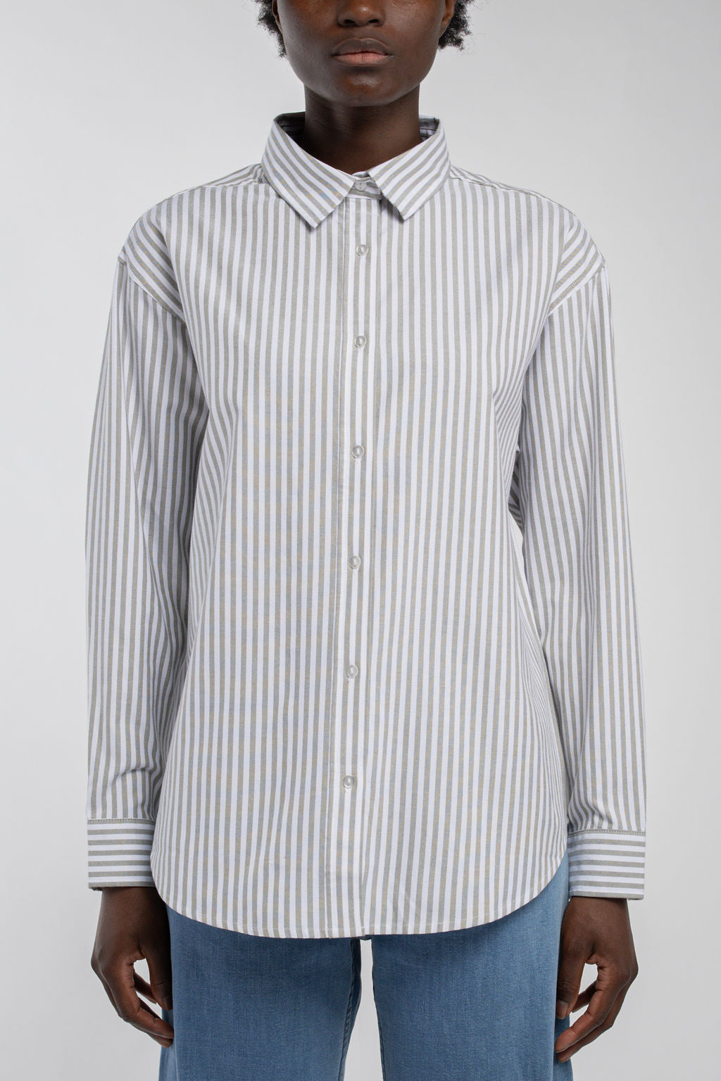 Chemise En Lin Blanc Texturé À Rayures Et Manches Courtes | Ensembles Chemise En Lin Blanc Texturé À Rayures Et Manches Courtes | Ensembles
