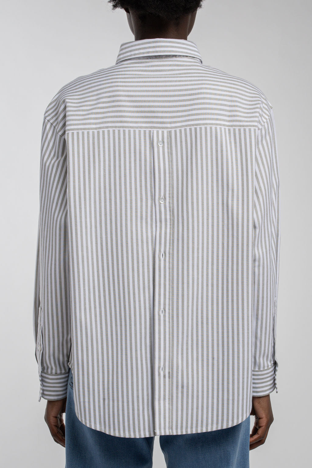 Chemise à rayures C-LINE ML OLIVE