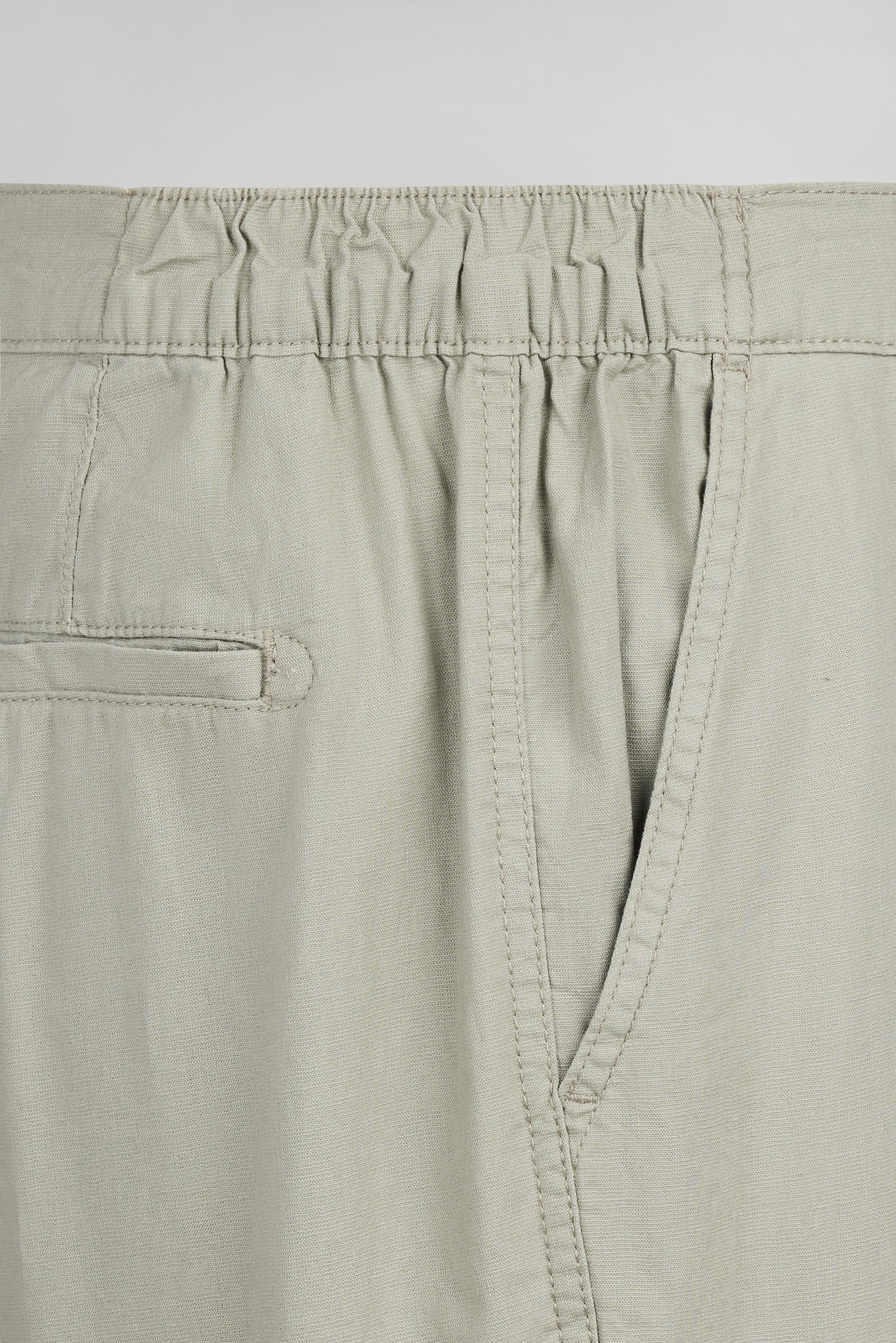 Pantalon coton et lin P-LINEN CHINO BLEACH KAKI - Teddy Smith